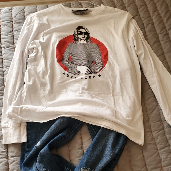 Kurt Cobain long sleeve graphic tee - Picture 2 of 2